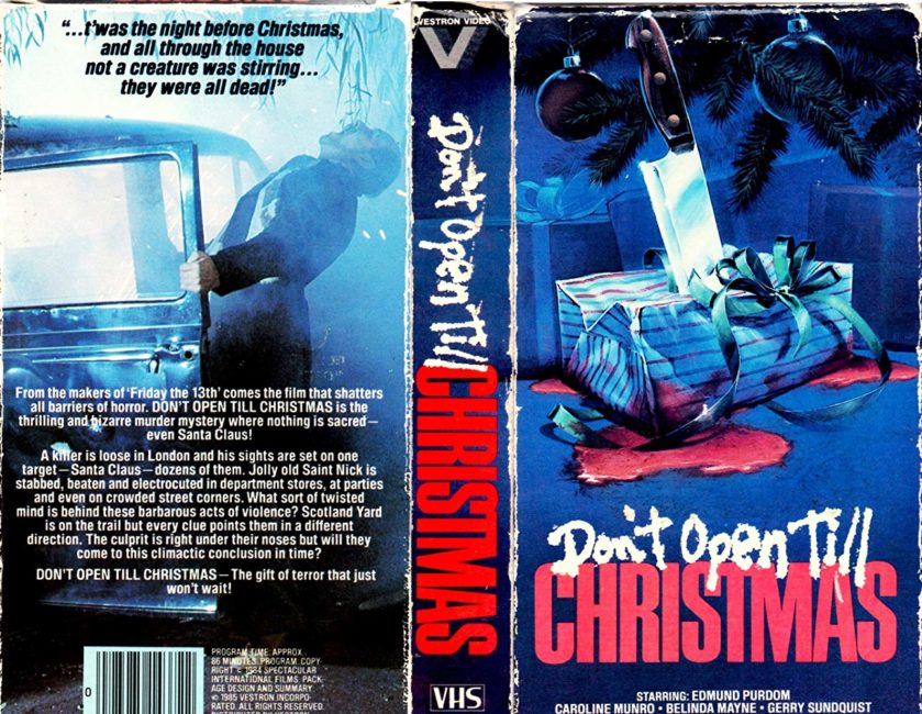 DON'T OPEN TILL CHRISTMAS - VHS Cover