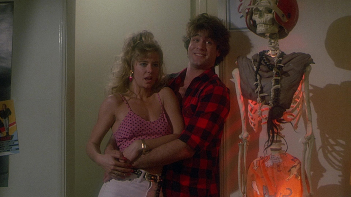 Wackiness ensues in this college students' house in SLAUGHTERHOUSE ROCK (1988)