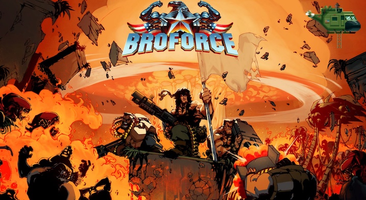 Broforce Cover and Logo