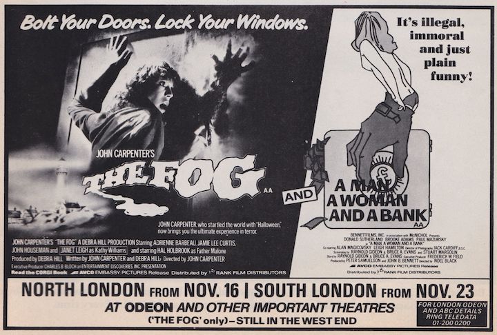 THE FOG (1980) classic newspaper ad