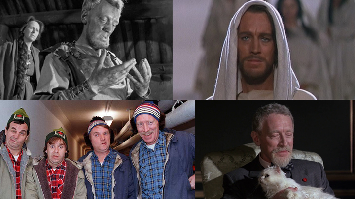 Max von Sydow in THE VIRGIN SPRING, THE GREATEST STORY EVER TOLD, STRANGE BREW, and NEVER SAY NEVER AGAIN