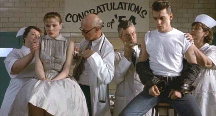 CRY-BABY (1990) Amy Locane and Johnny Depp prove there's no vaccine against falling in love